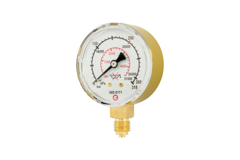 Manometer für Schweißtechnik mit Druckbereich 0-200 Bar und 0-315 PSI für Argon und CO2 Gasflaschen