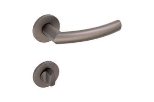 Edelstahl-Türdrücker TD-A2-A256 mit gebürsteter Oberfläche und CLICKFIX-Montagesystem.