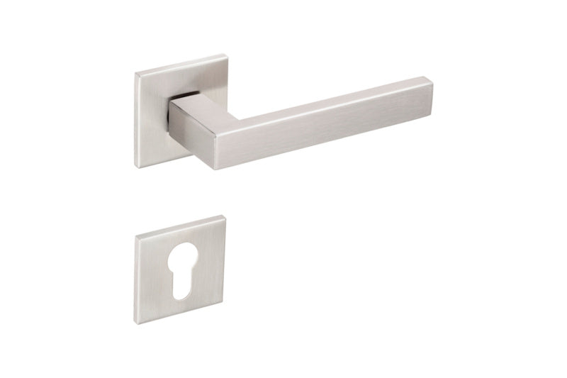 Edelstahl-Türdrücker TD-A2-A275-CLICKFIX mit modernem Design und ergonomischer Form.