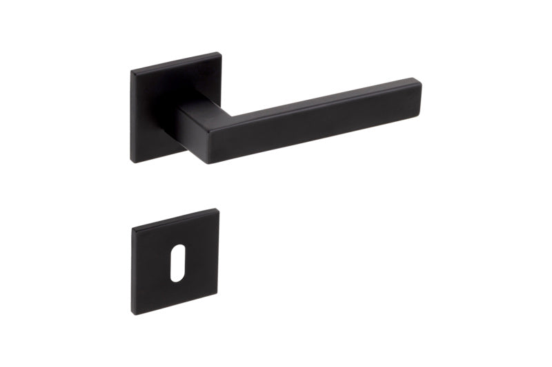 Türdrücker aus Edelstahl mit ergonomischem Griff und CLICKFIX-Mechanismus für Wohnbereiche.