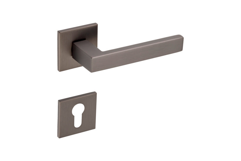 Türdrücker aus Edelstahl mit ergonomischem Griff und CLICKFIX-Mechanismus für Wohnbereiche.