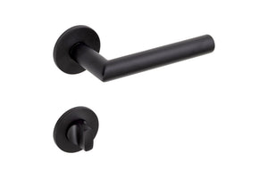 Türdrücker aus mattem Edelstahl mit ergonomischem Griff und CLICKFIX-Montagesystem für Wohnbereich