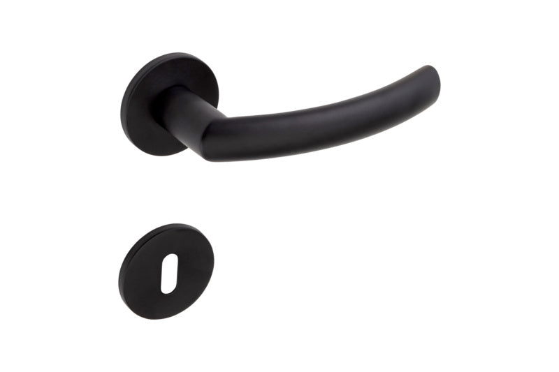 Edelstahl-Türdrücker für Wohn- und Privatbereich mit gebürsteter Oberfläche und ergonomischem Griff.