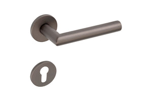 Edelstahl-Türdrücker für Wohn- und Privatbereich mit ergonomischem Griff und CLICKFIX-System.