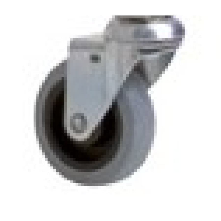 Graue Lenkrolle mit 10 cm Durchmesser und Kugellager.