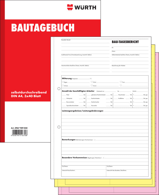 FORMULAR-BAUTAGEBUCH