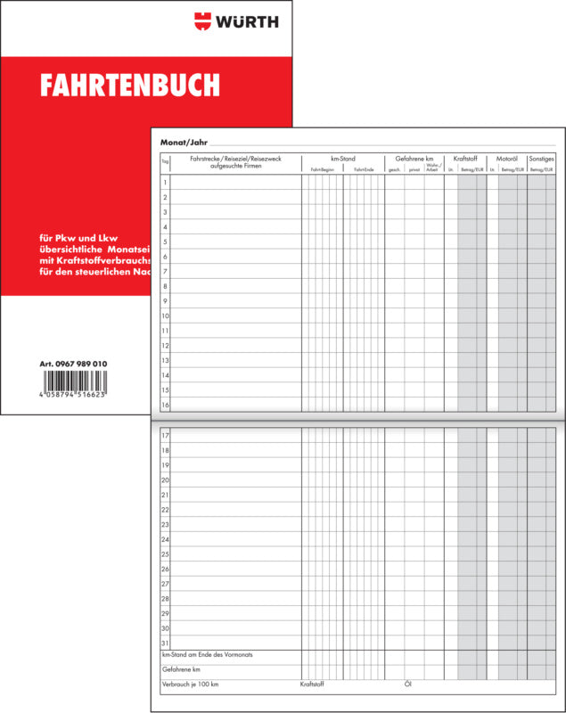 FORMULAR-FAHRTENBUCH-PKW-LKW