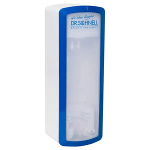 Berührungsloser Wandspender für 1L V10-Flaschen in modernem Design mit Infrarot-Sensor.