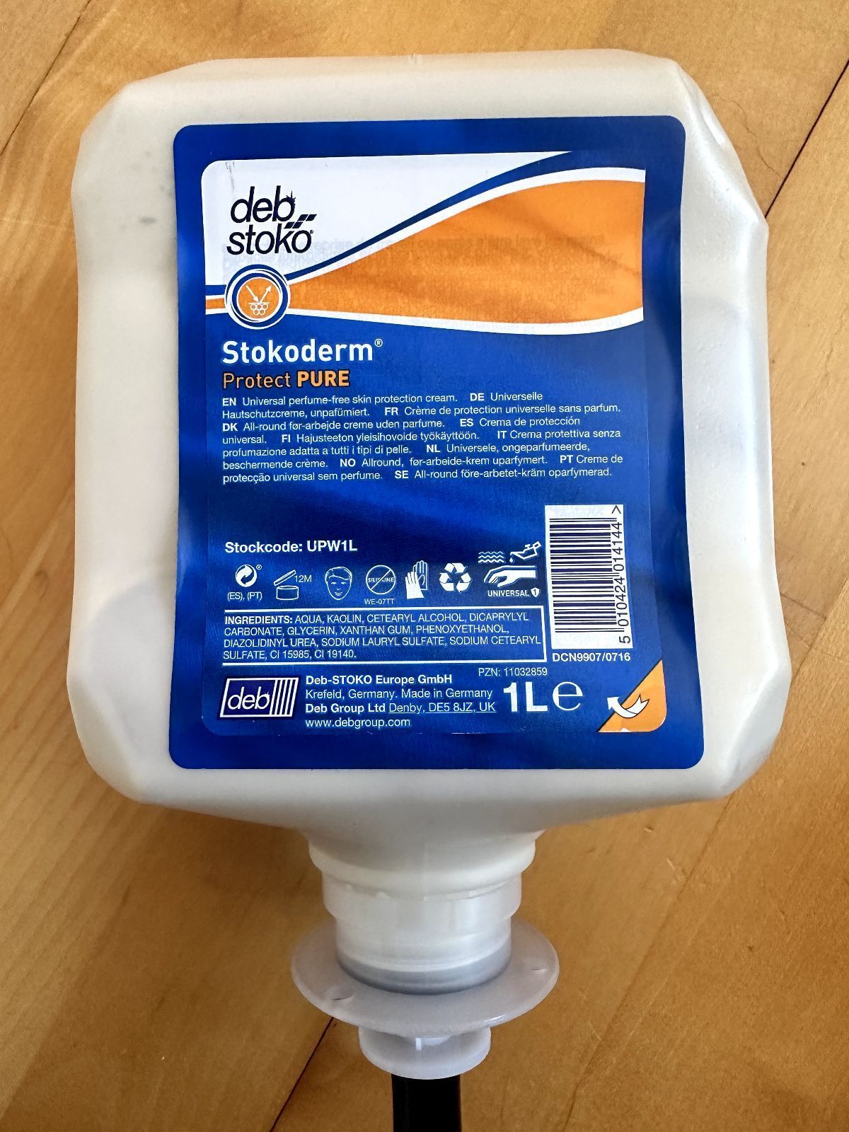Inkontinenzsysteme -Stokoderm Protect Pure, Handcreme, 1000ml Kartusche