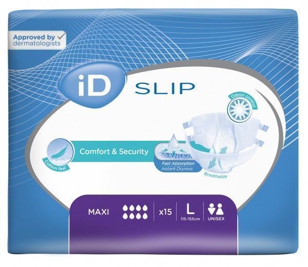Inkontinenzsysteme -iD Slip Maxi, Gr.L, lila, 15 St/Btl.
