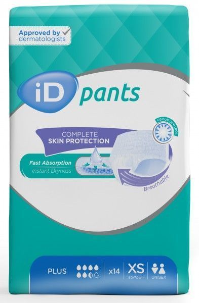 Inkontinenzsysteme -iD Pants Plus, Gr.XS, blau, 14 St/Btl.
