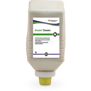 Kresto Classic Handreinigung 2L Softflasche mit Spender für stark verschmutzte Hände