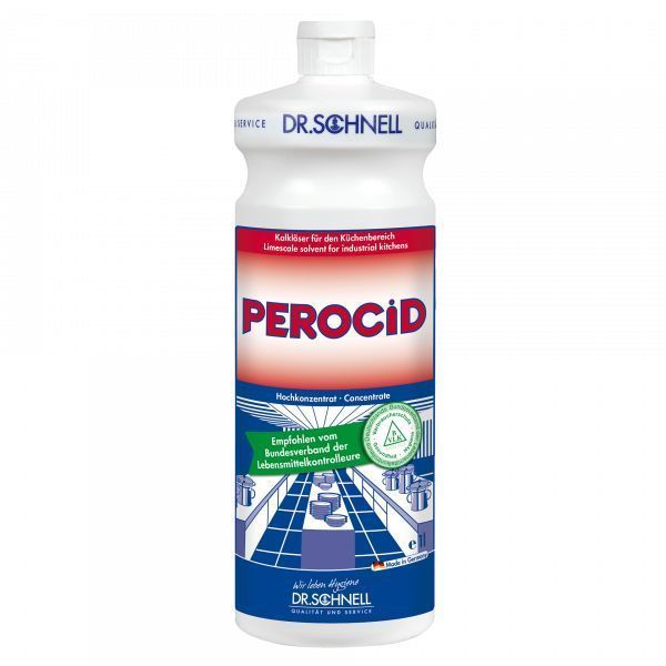 1 Liter Flasche Perocid Konzentrat für effektive Reinigung von Oberflächen und hygienische Umgebung.