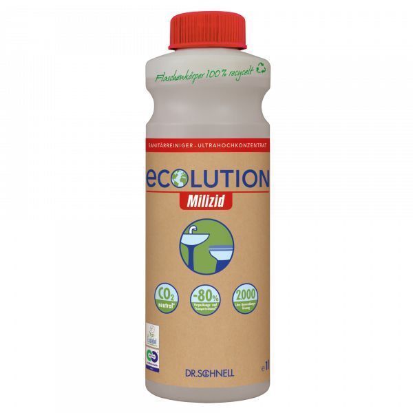 Ecolution Milizid Ultrahochkonzentrat 1L Flasche mit hochkonzentriertem Desinfektionsreiniger