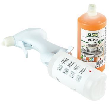 325ml Flasche Grease off Quick & Easy, ein kraftvoller Reiniger für Fett- und Ölrückstände.