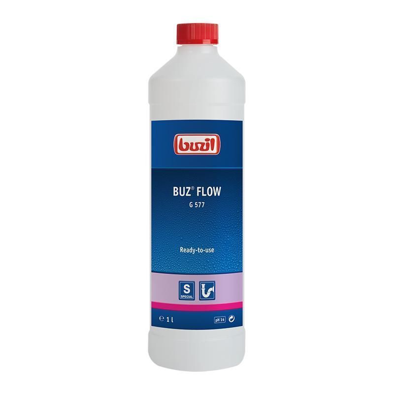 Buz Flow in einer 1L Flasche, mit einem spritzigen und aromatischen Getränk.