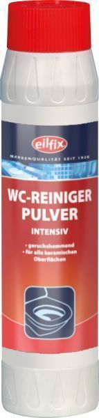Pulverförmiger WC-Reiniger in einer 1kg Flasche zur gründlichen Toilettenreinigung.