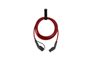 Black electric cable with a 20A rating and 7.5m length for power connections.