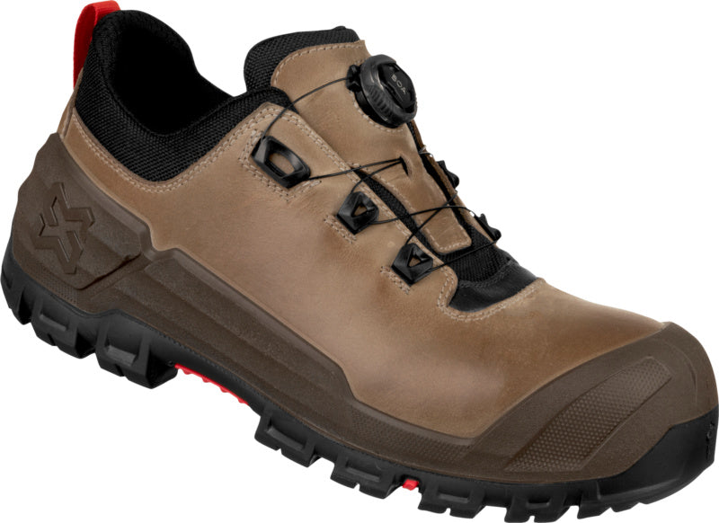 Brauner Sicherheitshalbschuh S3S-HS CRONOS LOW mit BOA-Verschluss und rutschfester Sohle