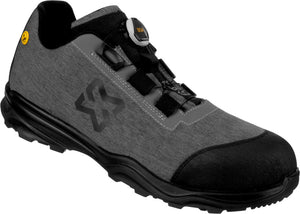 Sicherheitshalbschuh S3S in Anthrazit mit BOA-Verschluss und rutschfester Sohle.