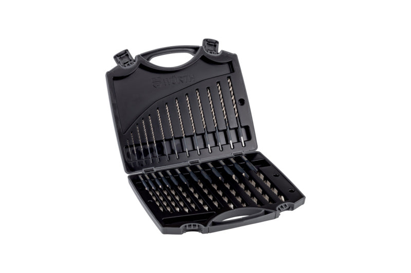 Set von Spiralbohrern aus Hochgeschwindigkeitsstahl für Metallbearbeitung in verschiedenen Durchmessern.