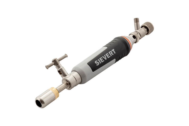 Gaslötkolben mit robustem Gehäuse, Temperaturregelung und Gasfüllstandsanzeige.