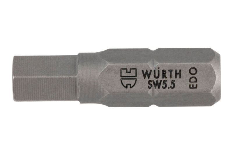 Bit Innensechskant-BIT-IN6KT-SW5.5-1/4ZO-L25MM     Verpackungsinhalt    5 Einheit