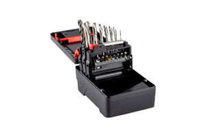 Set von Gewindebohrern in einer stabilen Aufbewahrungsbox für präzise Bearbeitung.