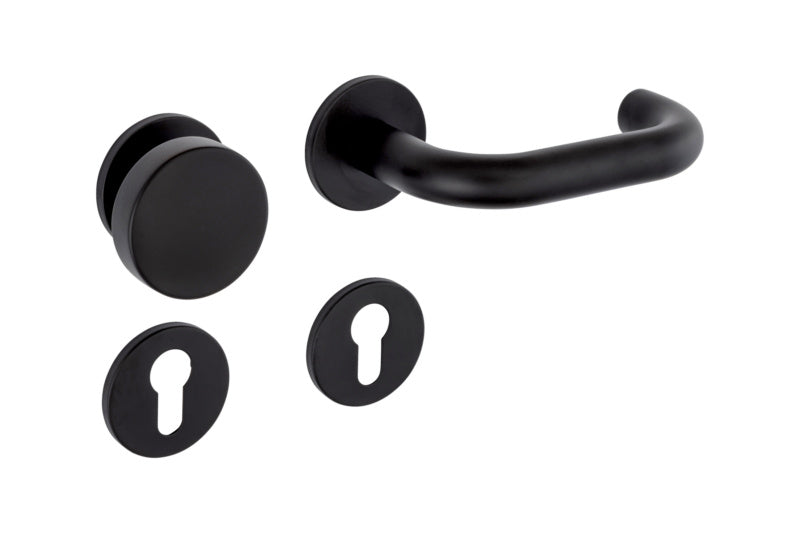 Türdrücker aus poliertem Edelstahl mit geradlinigem Design für Wohn- und Privatbereich.