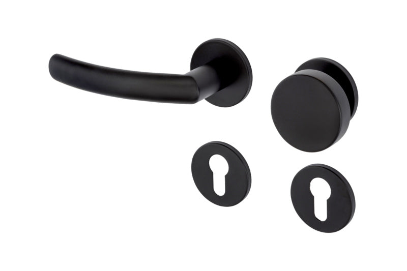 Türdrücker aus Edelstahl mit geradlinigem Design für Wohn- und Privatbereiche.