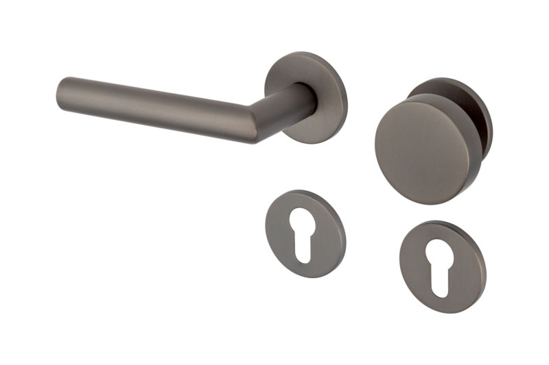 Türdrücker aus Edelstahl mit modernem Design für Wohn- und Privatbereich, Modell TD-A2-A255-CLCKFX.