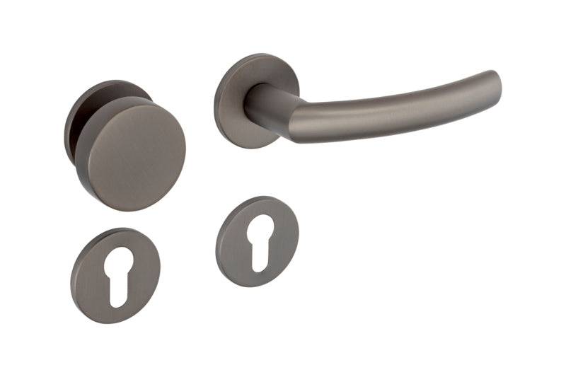 Türdrücker aus Edelstahl mit geradlinigem Design für Wohn- und Privatbereich, Modell TD-A2-A256-CLCKFX.