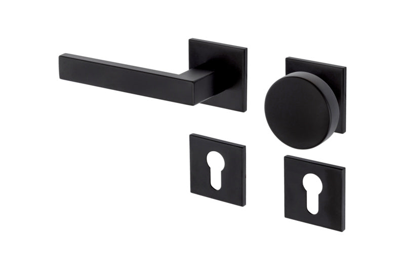 Türdrücker aus Edelstahl mit glänzender Oberfläche für Wohn- und Privatbereiche, Modell TD-A2-A275-CLCKFX.