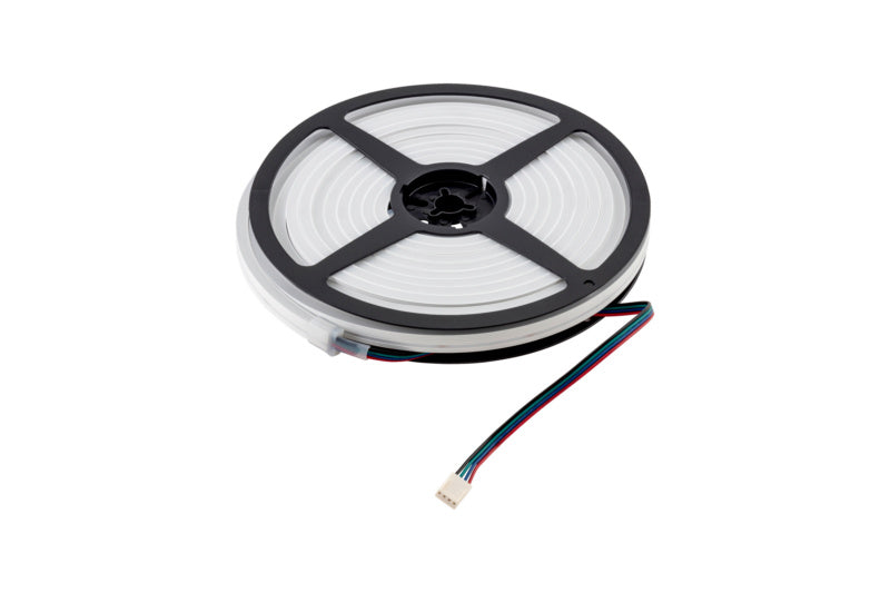 Fünf Meter langer flexibler RGB-LED-Streifen mit selbstklebender Rückseite.