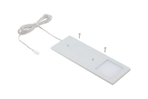 LED-Leuchte in Aluminium mit neutralweißem Licht und kompakter Bauweise für einfache Montage.