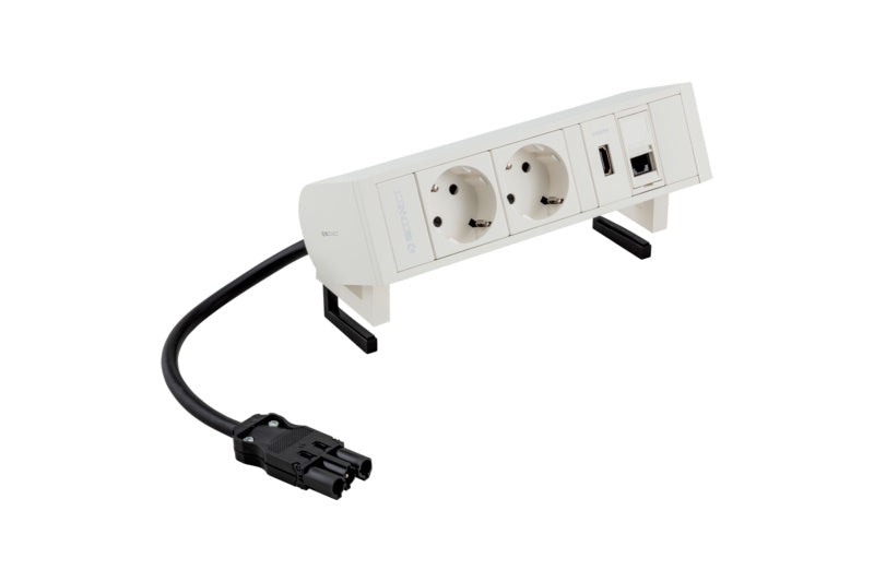 Produktbild des STEDOLST-TSL-2-2XSHTZKONT mit RJ45- und HDMI-Anschlüssen in kompaktem Design.