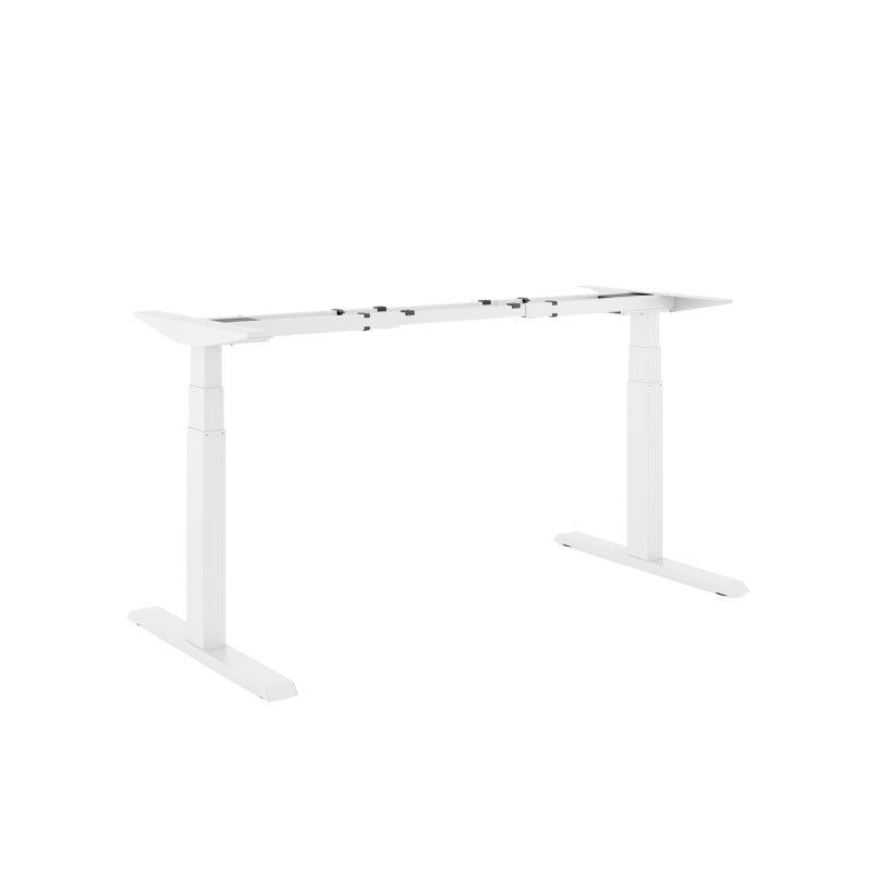 Weißes Tischgestell TIGESTELL 670-SLS mit höhenverstellbarer Auf/Ab-Membran und schlichtem Design.