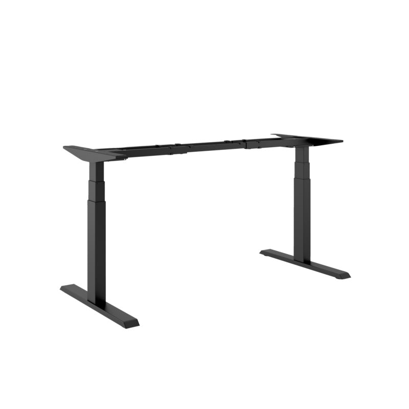 Schwarzes Tischgestell TIGESTELL (670-SLS) mit Auf/Ab-Memory-Funktion für flexible Höhenanpassung.