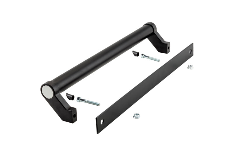 Seitlicher Griff für System-Schrank mit fahrbarem Mechanismus aus robustem Material.