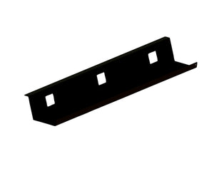 Schwarzes Tischgestell-Zubehör aus Stahl, 1100x86x151 mm, pulverbeschichtet und stabil.