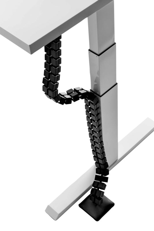 Schwarzes, schlankes Schreibtischzubehör mit mehreren Fächern für Büroorganisation.