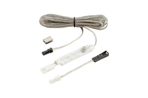 Schlanke LED-Leuchte mit 8 mm Durchmesser und Touch-Funktion zur Helligkeitssteuerung.