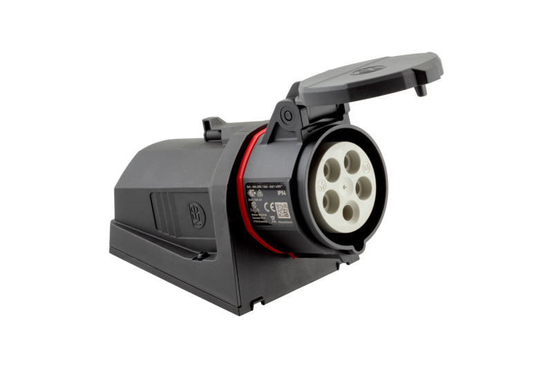 Roter CEE-Stecker mit 5 Polen, 16A, 400V, IP54, 10 Einheiten im Set.