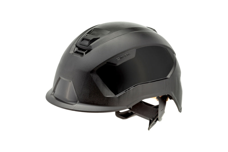 Schwarzer Schutzhelm SHTZHELM-SH3000 mit ergonomischer Bauweise und verstellbarem Innenfutter.