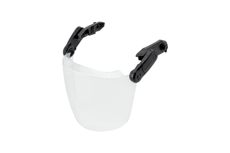 Schutzhelm Zubehör VSR SH3000 mit Gesichtsschutz und Belüftungssystem für sicheren Sitz.