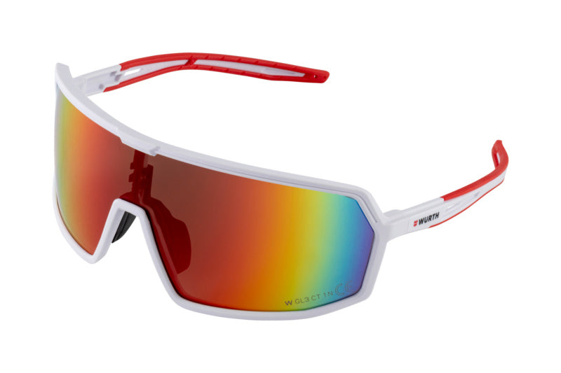 Spiegelnde Schutzbrille SHTZBRIL-MUSCIDA mit flexiblem Rahmen und kratzfesten Gläsern.