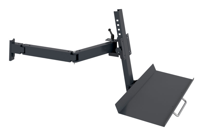 Robuste Werkbank mit großer Arbeitsfläche, höhenverstellbar und integrierten Aufbewahrungsmöglichkeiten.