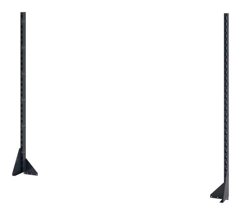 Robuste Aufbauelement-Werkbank in RAL 7016 mit großem Arbeitsbereich und Stauraum.