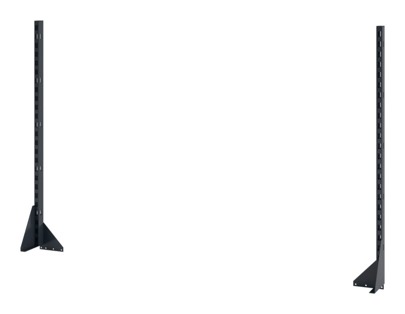 Robuste Aufbauelement-Werkbank in RAL 7016 mit großem Arbeitsbereich und integrierter Aufbewahrung.