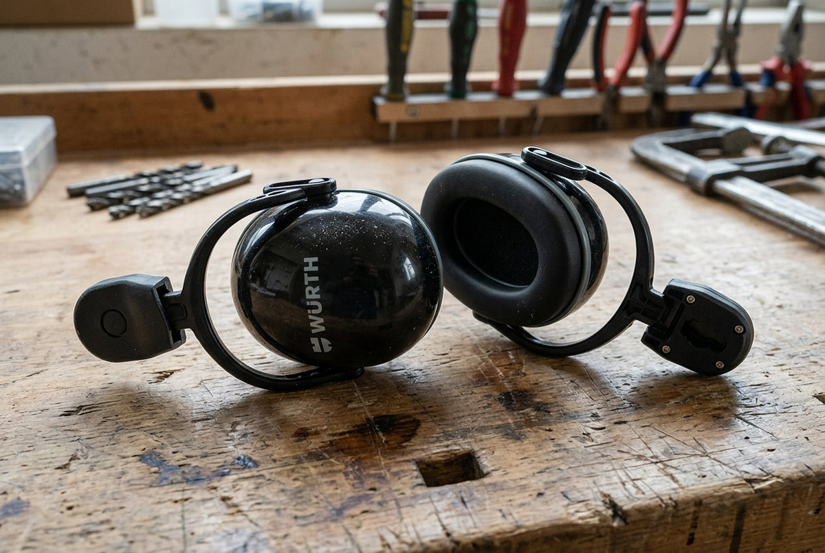 Kapselgehörschutz mit gepolsterten Ohrmuscheln und robustem, ergonomischem Design.
